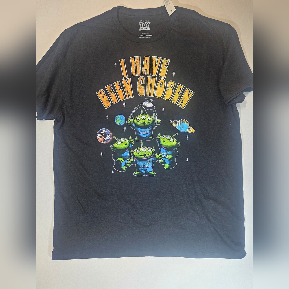 Toy Story T-Shirt Mens XL Black Disney Pixar Aliens Grhic Cartoon Movie Tee NEW